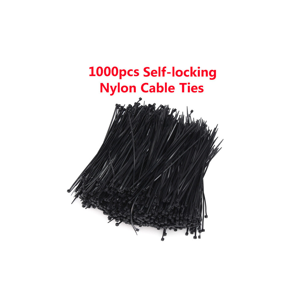 New 1000Pcs 4*200Mm Self-Locking Nylon Plastic Zip Trim Wrap Network Cable Loop Ties Wire 623414390323