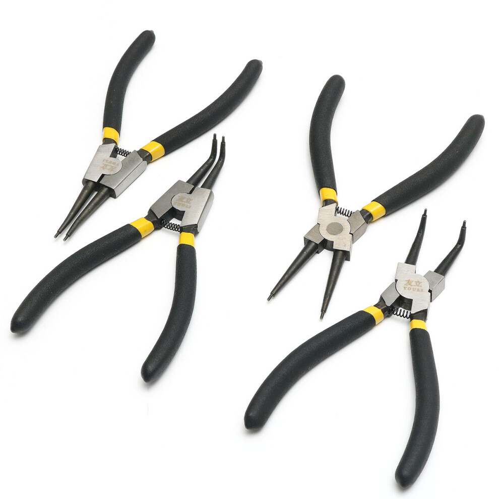 New 4Pcs Snap Ring Pliers Plier Set 7Inch Circlip Combination Retaining Clip Tools 623414369879