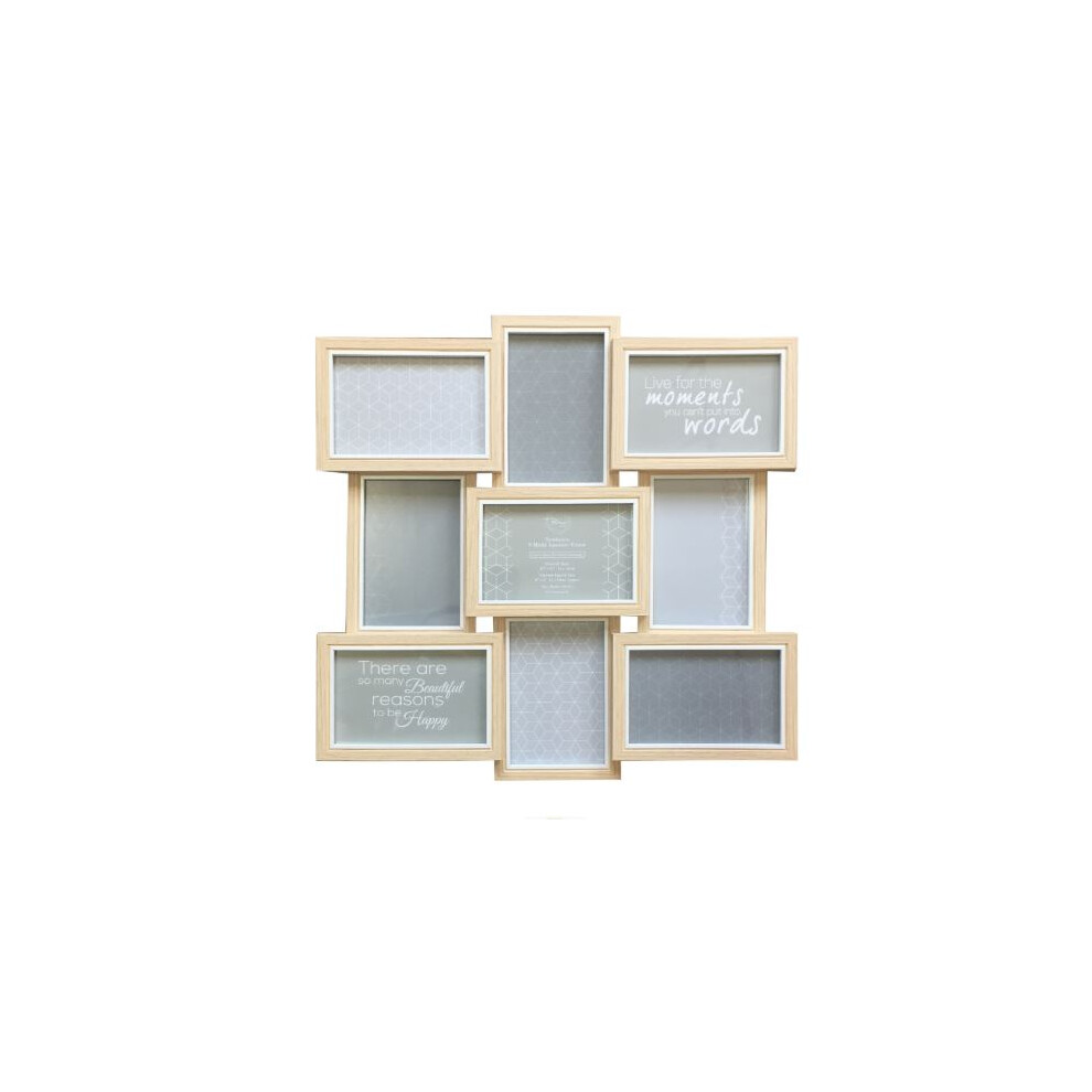 New Newhaven Multi-Aperture Frame With Neutral Wood Design - Natural