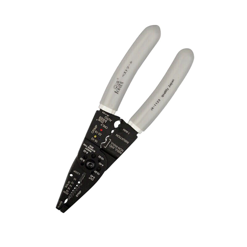 New Jerxun Jx-1123 8 Inch Multifunctional Wire Stripper Plier Rachet Crimping Tool 22Awg-10Awg 623414368735