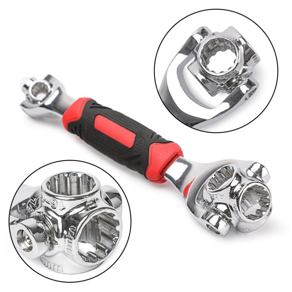 New Raitool 48 In 1 Socket Wrench Multifunction Universal Wrench 360 Degree Revolving Spanner 623414376198