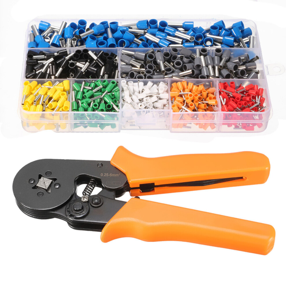 New Daniu 23Awg To 10Awg Self Adjusting Ratcheting Ferrule Crimper Plier Tool With 800Pcs Connector Terminal 623414370080