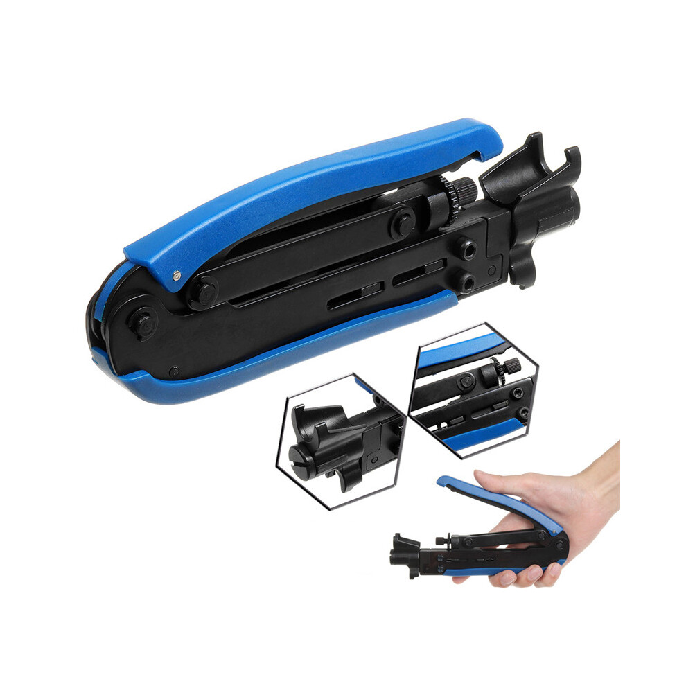 New Rg59 Rg6 Coax Coaxial Cable F-Connector Compression Hand Crimper Plier Tool 623414369329