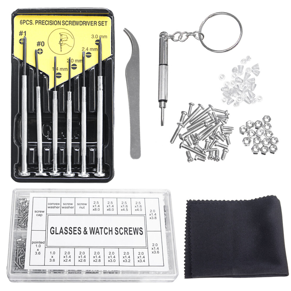 New Pro Assortment Screwdriver Repair Tools Kit Tiny Eyeglass Sun Glasses Spectacles Screw Set 623414371278