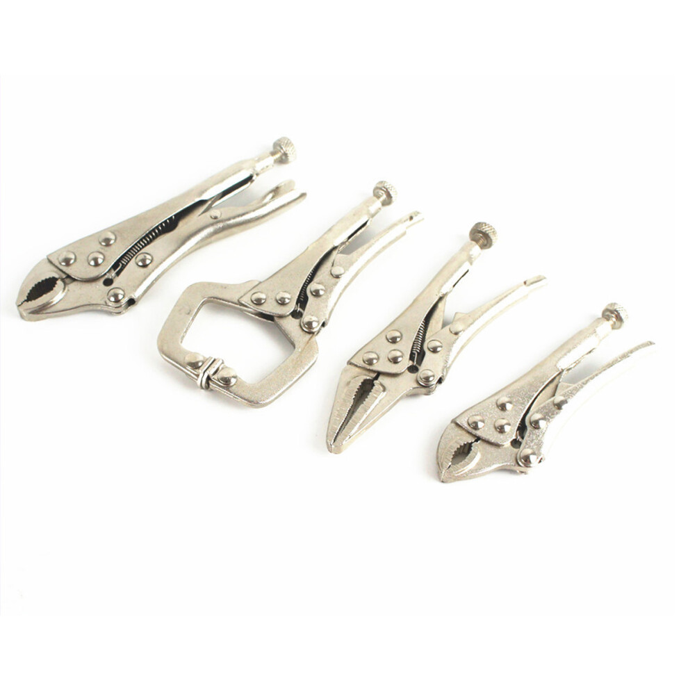 New 4Pcs 6 Inch Cutting Pliers Ground Mouth Straight Jaw Lock Clamp Hand Craftsman Tools Kit Locking Cutting Pliers 623414369701