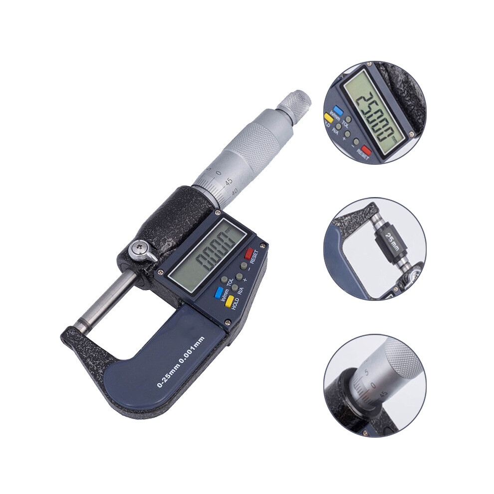 New 0.001Mm 0-25Mm Electronic Outside Micrometer Digital Micrometer Caliper Gauge Meter Micrometer 729601517525