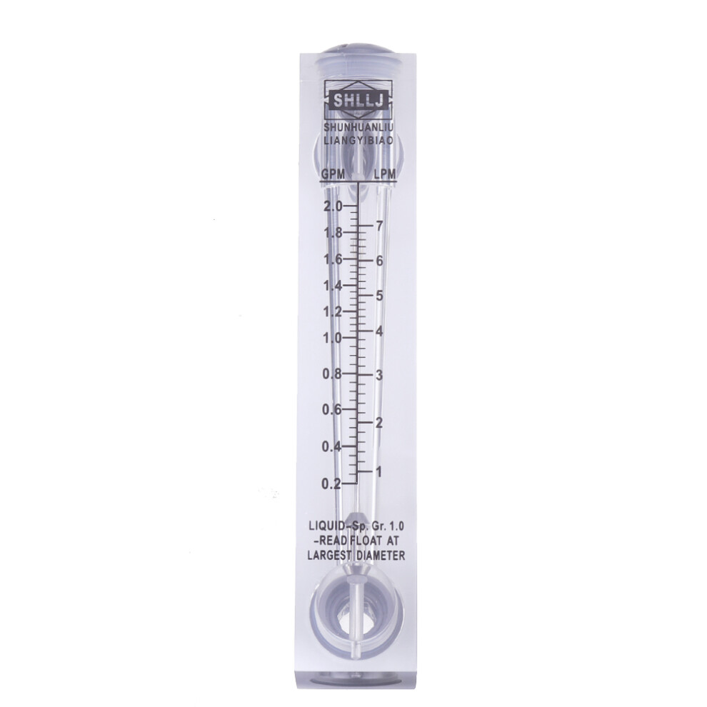 New LZM-15 1/2 Inch 0.2-2.0 GPM 1-7 LPM Water Liquid Inline Flow Meter Rotameter