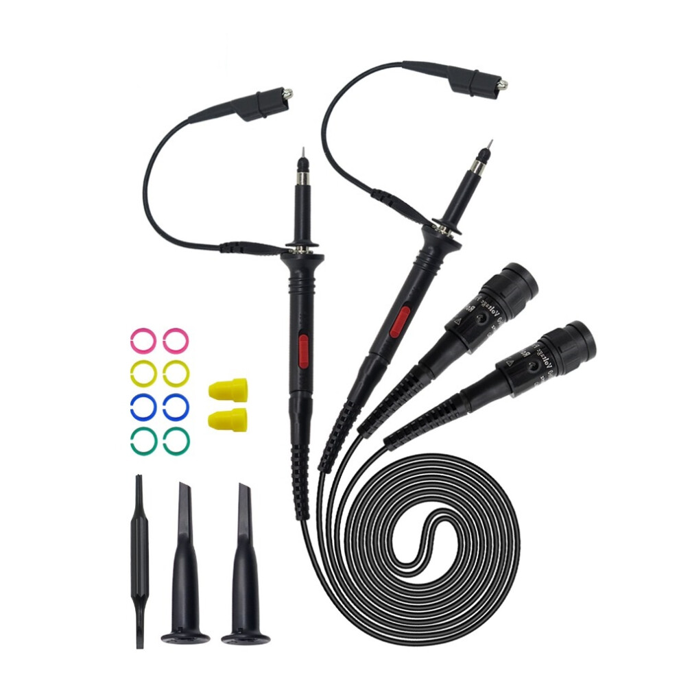 New Cleqee P2060 2Pcs High Quality Dc-60Mhz Oscilloscope Probe For Tektronix Hp X1/X10 Bnc Test Lead Kit 729601512711