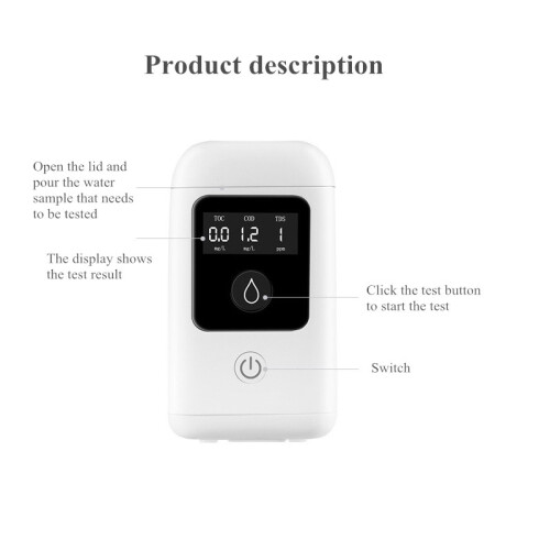 New Portable Digital Water Quality TOC COD TDS Tester Aquarium Test Meter Multi-Functional Mini Tester Aquarium Accessories 2