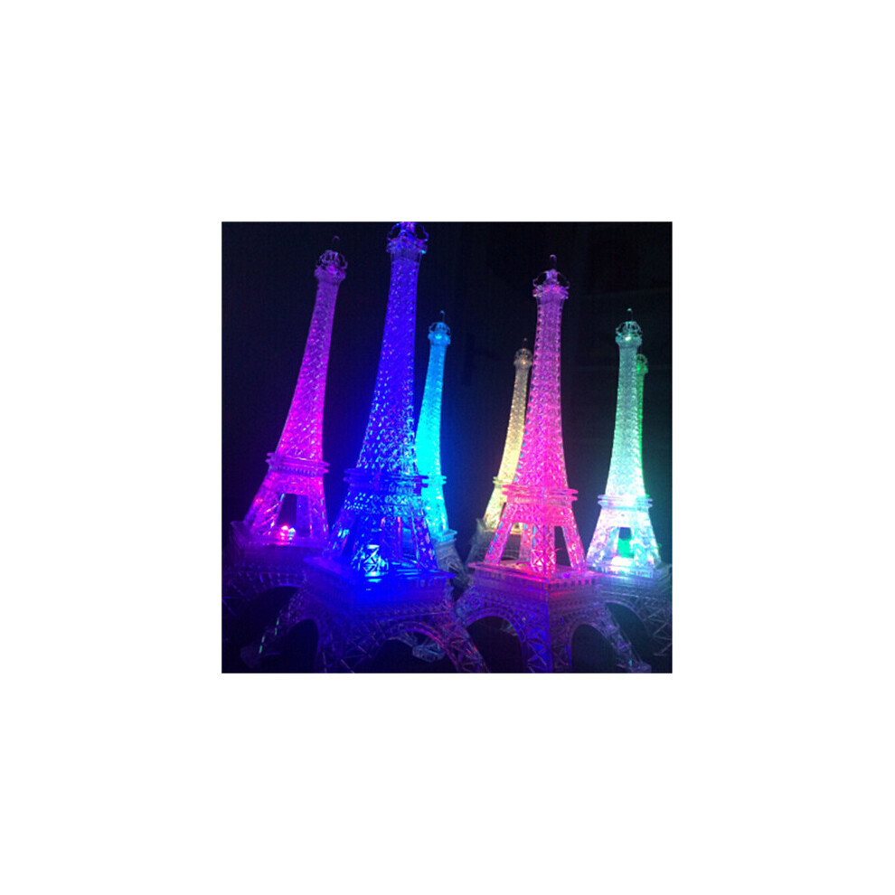 25.5cm Led Colors Changing Eiffel Tower Night Light Romantic Decorative Lights Decor Gift