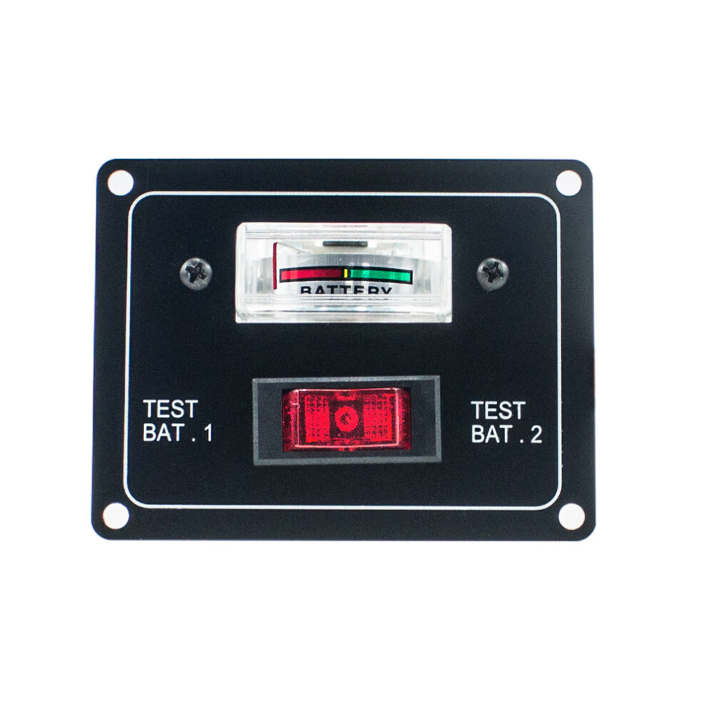 New 10A Dc 12V Dual Battery Voltage Test Panel With Rocker Switch For Rv Boat Marine Car Accessory Battery Tester 623414395786