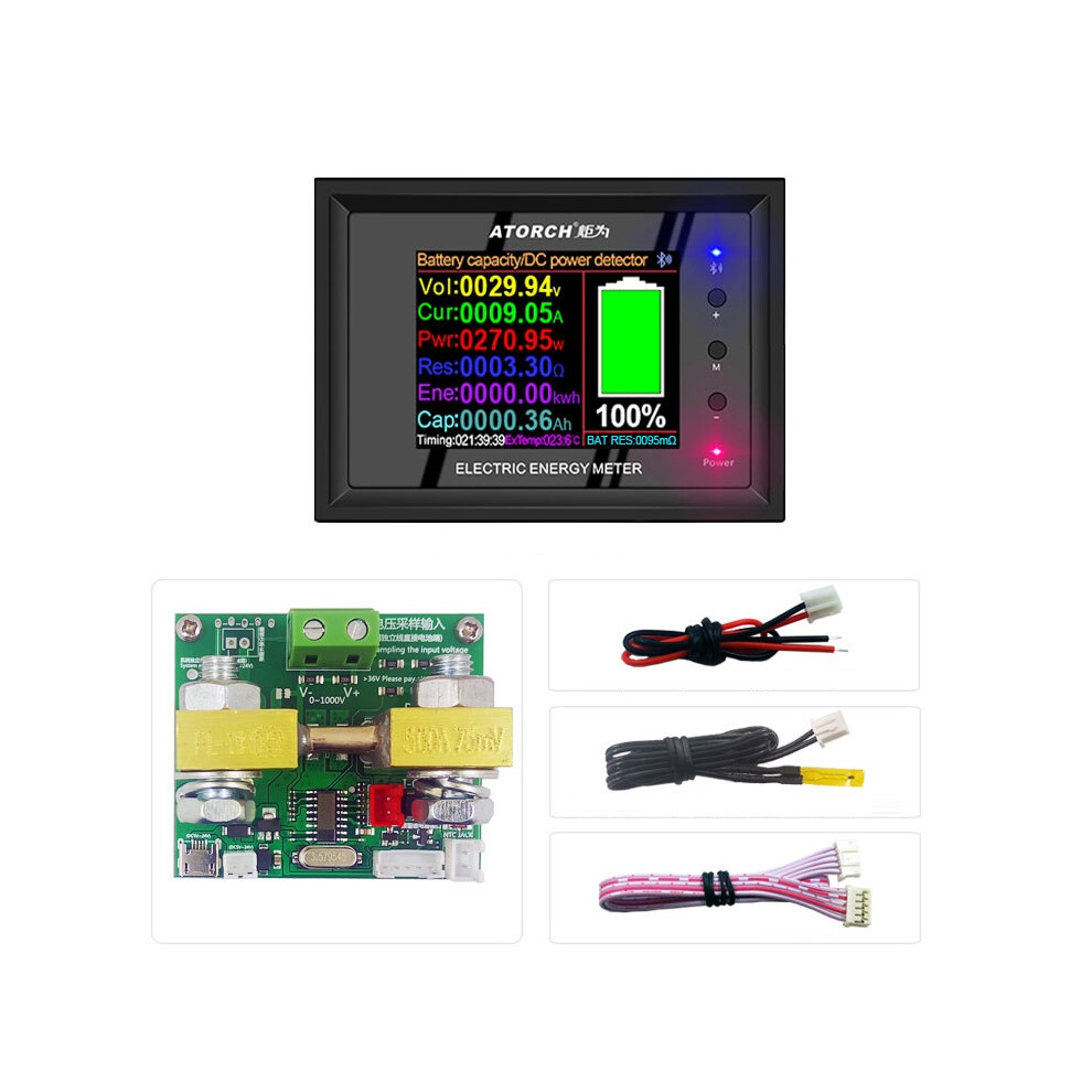 New Dt24p 1000V/100A External Shunt Digital Dc Power Supply Voltmeter Ammeter Battery Coulometer Capacity Amp Tester Battery Fuel Meter For 623414395830