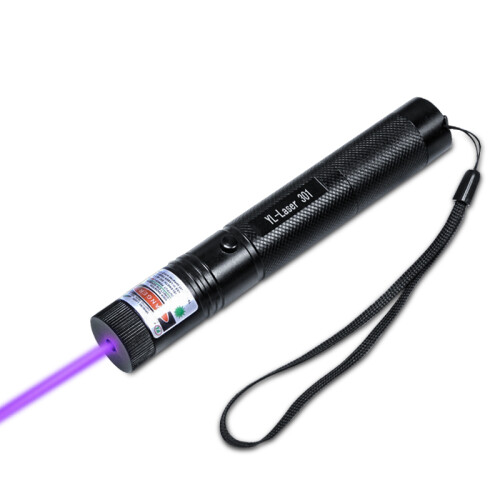 405nm IPX67 Zoomable Button Switch Laser Pointer Pen Adjustable Visible Beam Waterproof Purple UV Light 1