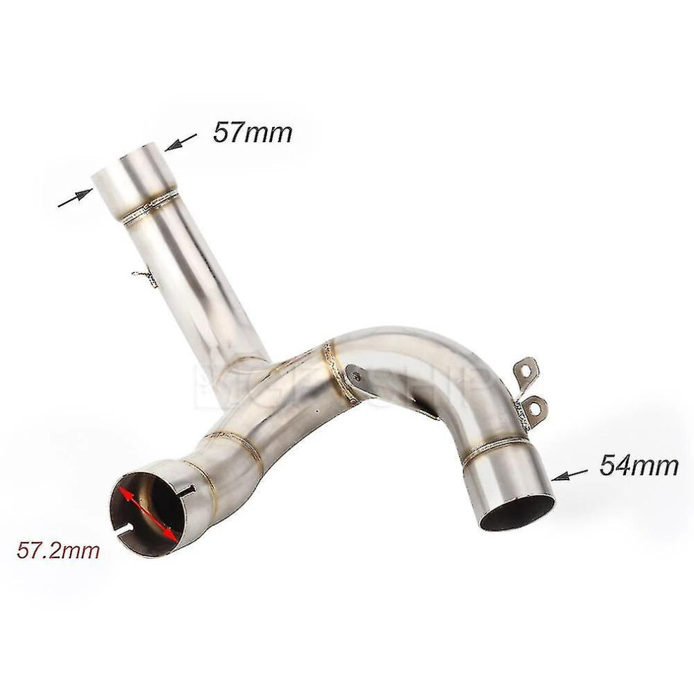For Ducati Multistrada 1200 / S 2015 2016 2017 Mts 1200 Escape Decat Pipe Motorcycle Exhaust Link Pipe Catalyst Delete Pipe