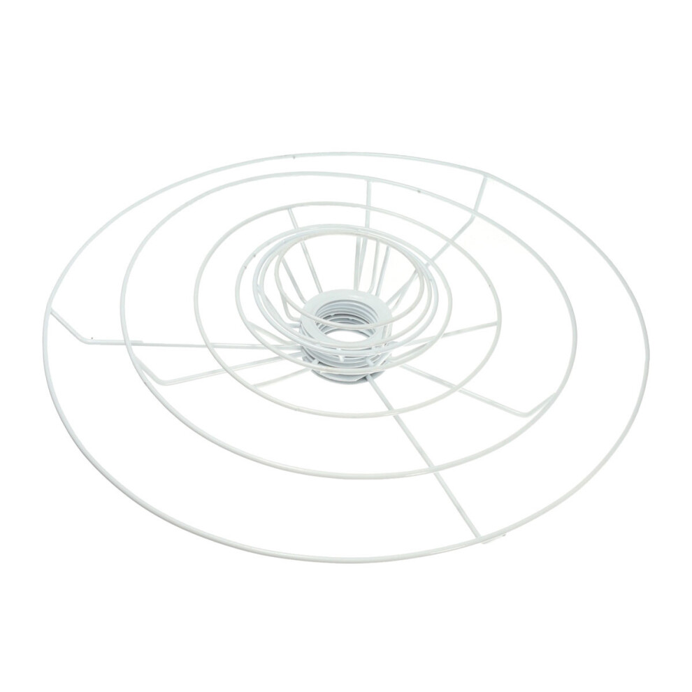 E27 9.5-40cm Circular Lampshade Frame Ring Set Lamp Light Shade DIY Kit