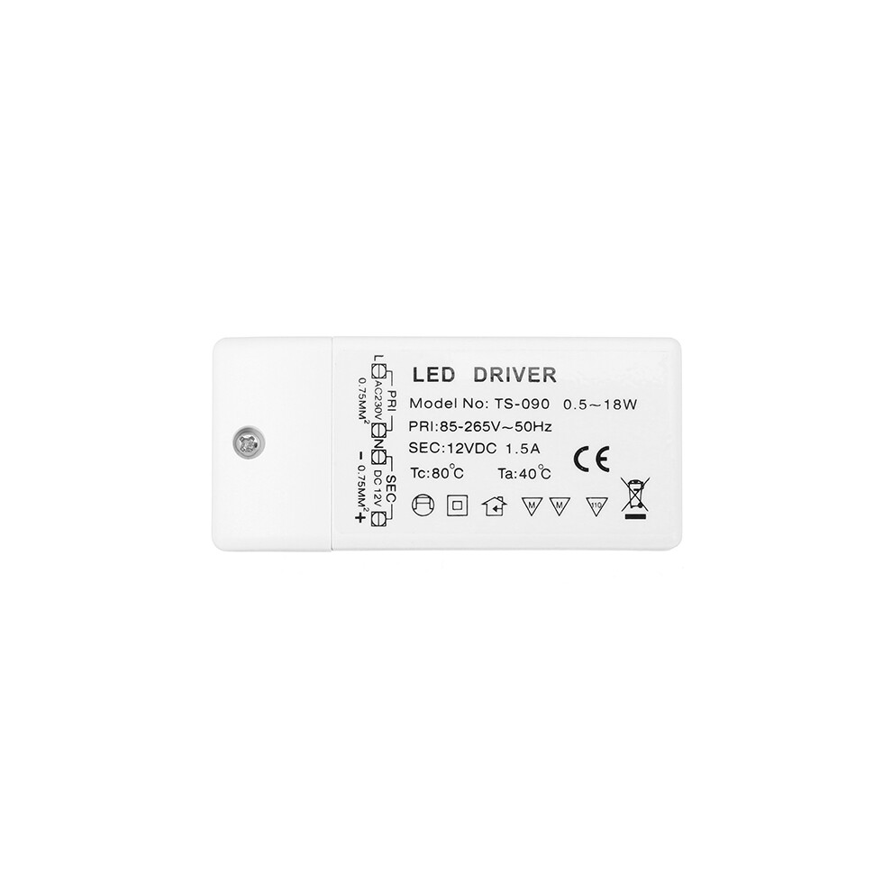Ac85-265V To Dc12v 18W Led Driver Power Supply Transformer For Mr11 Mr16 Light Bulb 787825650077