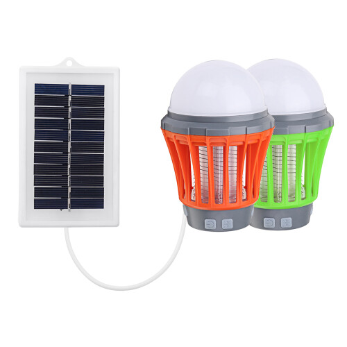 3.7V 2000mAh Solar Mosquito Dispeller Killer Lamp USB with Solar Panel