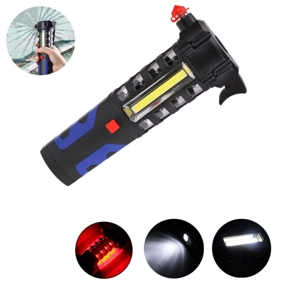 Lustreon Magnetic Cob Led Work Torch Safety Escape Rescue Window Breaker Emergency Hammer Tool Light 300023752659