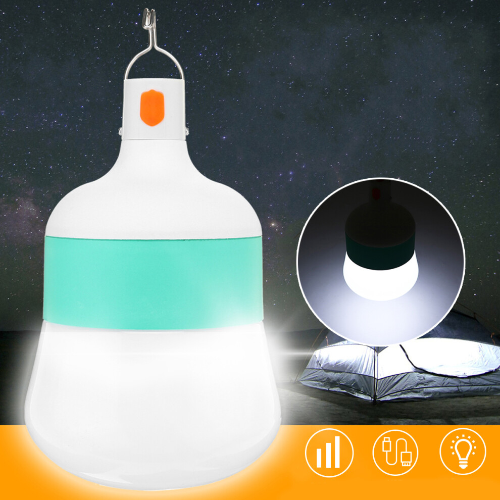 Super Bright Waterproof 80W 100W Rechargeable USB Emergency LED Bulb Night Market Light for Camping Outdoor