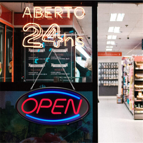 OPEN LED Neon Sign Bar Shop Display Studio Window Hanging Light Visual Artworks LED Board