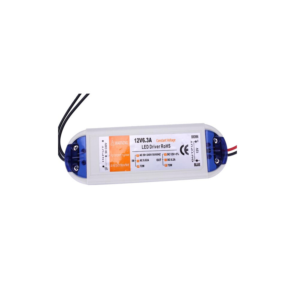3X 12V 72W Led Driver Power Supply Driver Ac 90-240V 7333808302087