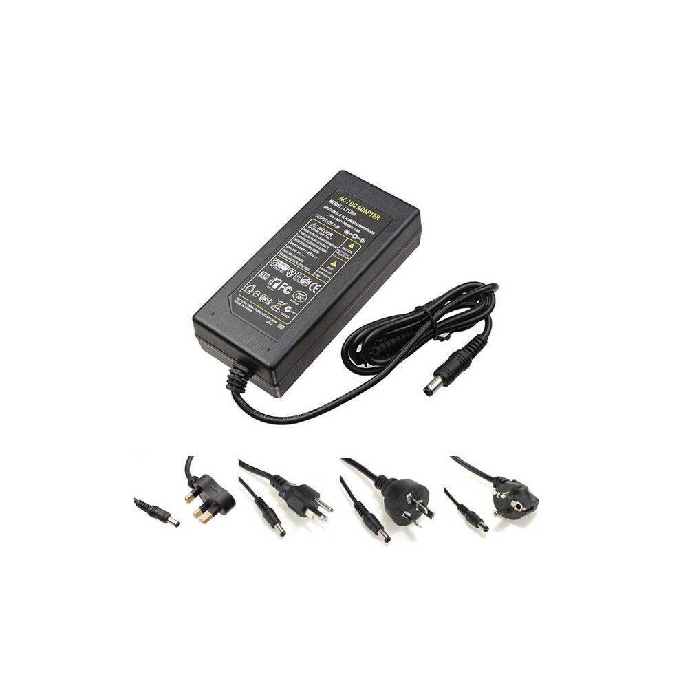 Ac 100-240V To Dc 12V 5A 60W Power Supply Adapter For Led Strip Light 190268105644