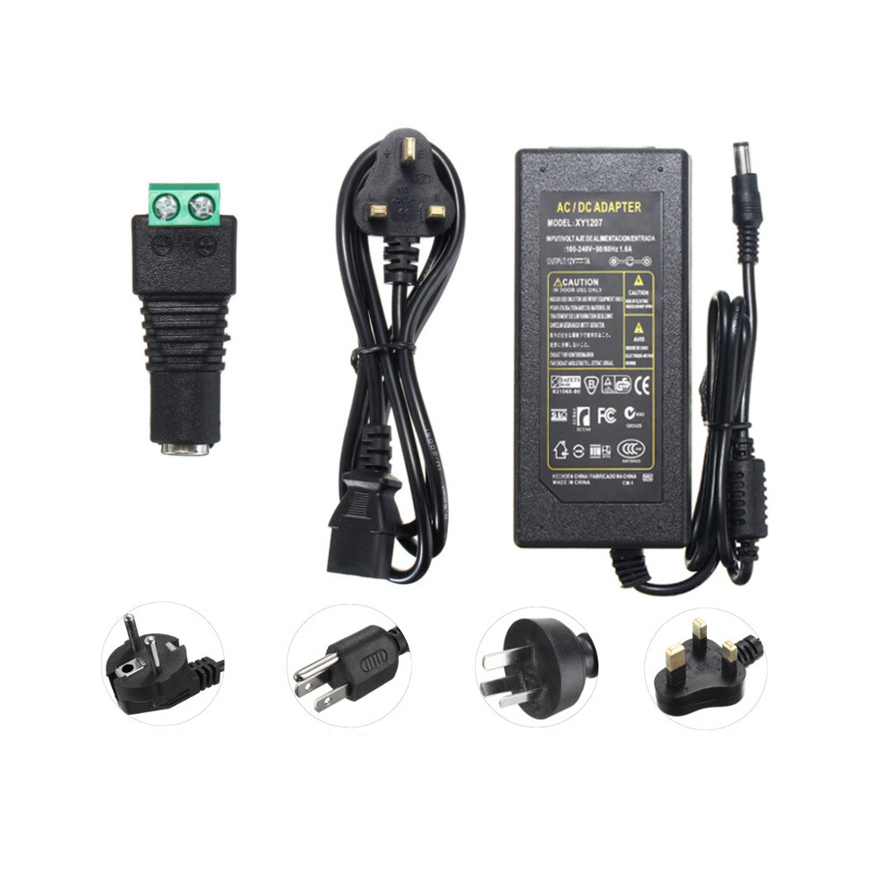 Ac110-240V To Dc 12V 5A 60W Power Supply Adapter Transformer For Led Strip Light 190268189538