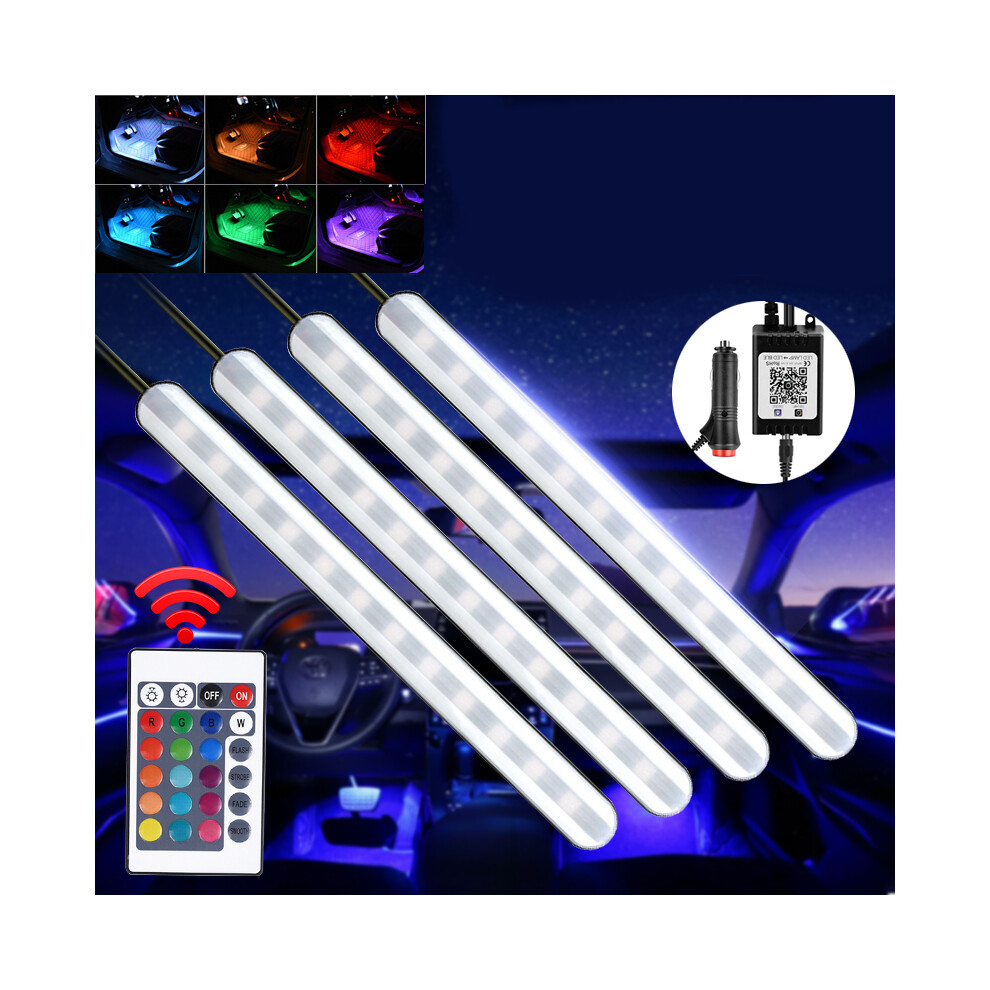 Dc12v 10W Car Atmosphere Usb Colorful Music Voice Control Led Rigid Strip Lamp + Remote Control Light 6900063748472