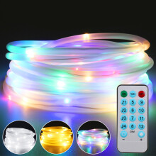 10M LED Rope Tube Strip Light 8 Modes Music USB Waterproof Lamp with Remote Control for Outdoor Garden 5V
