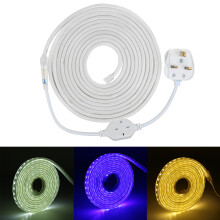 220V LED Strip Lights Lamp Rope 5050 SMD Garden Kitchen Decking IP65 Waterproof