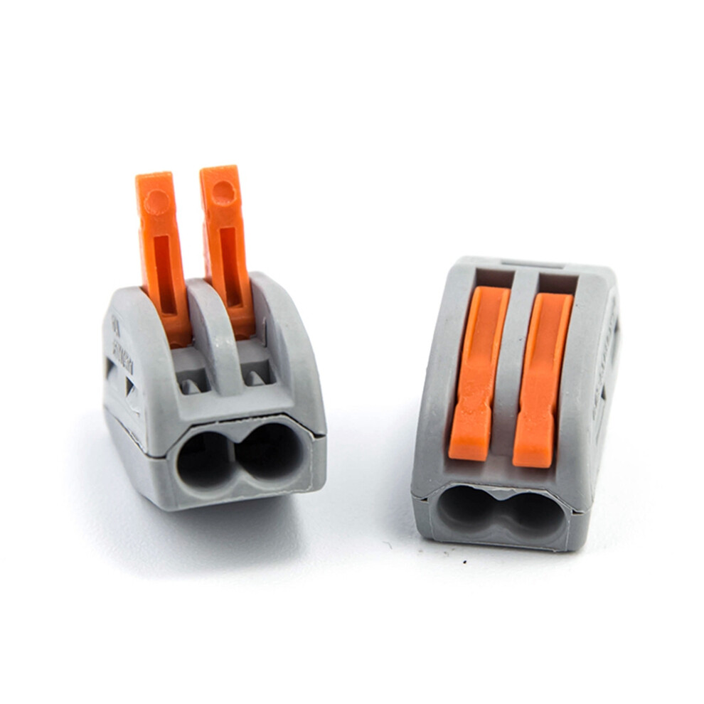 20Pcs 2Pin Pct-212 Mini Fast Wire Connectors Universal Compact Wiring Push-In Terminal Block 605749350845