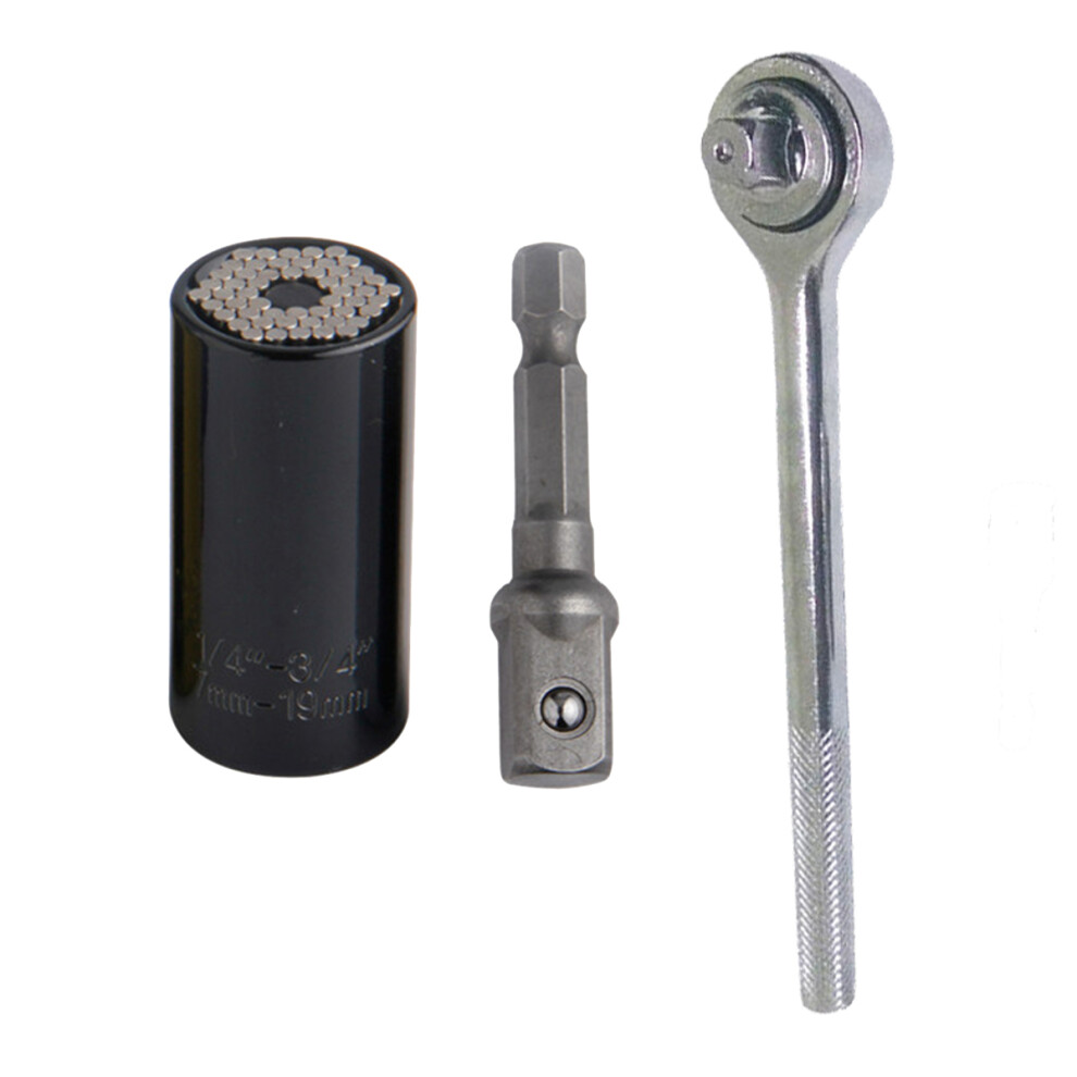 New Universal Socket 3Pcs 7-19Mm Multi-Function Gator Socket Adapter Magical Grip Wrench Adapter Set 623414372923