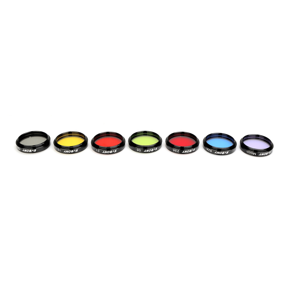 New Svbony 1.25 Moon Filter + Cpl Filter + Five Color Filters Kit For Enhance Lunar & Planetary Views Reduces Pollution" Light 729601526763