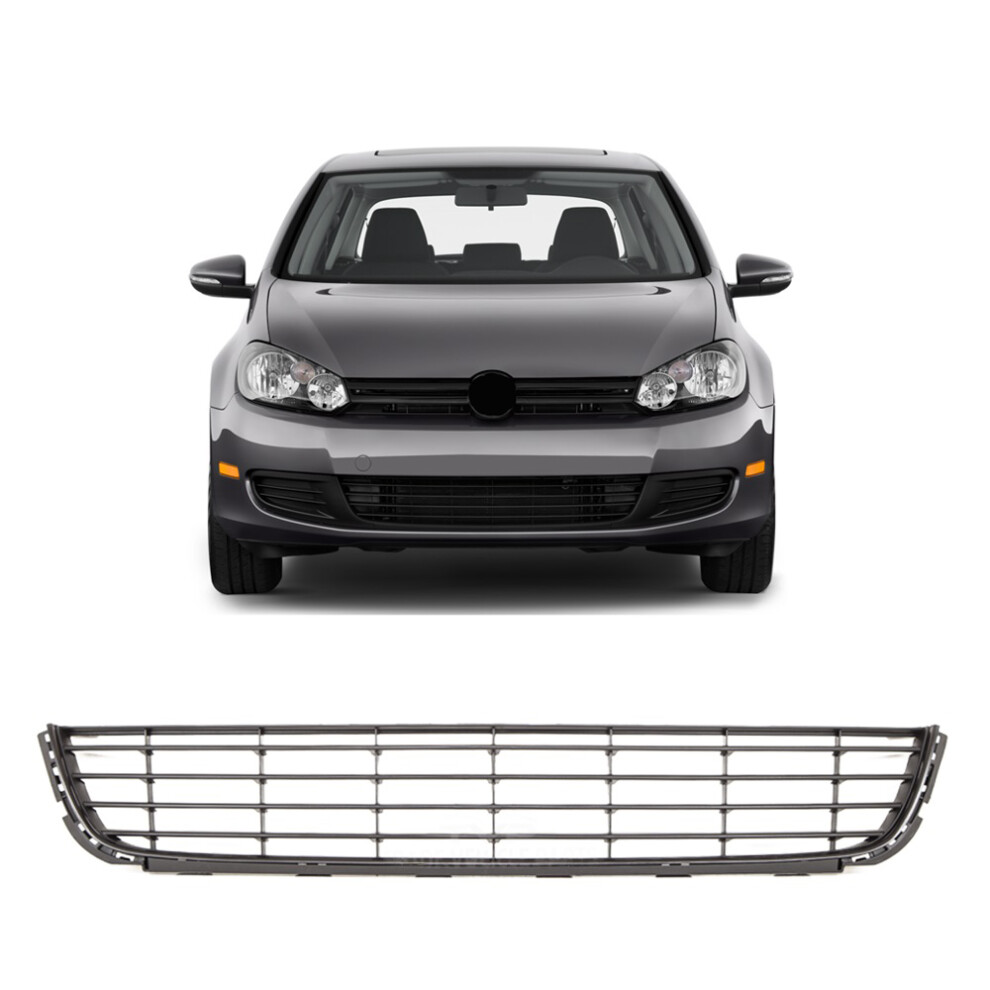 Vw Golf Mk6 2009-2012 Front Lower Centre Bumper Grille Insurance Approved Black 6906143261527