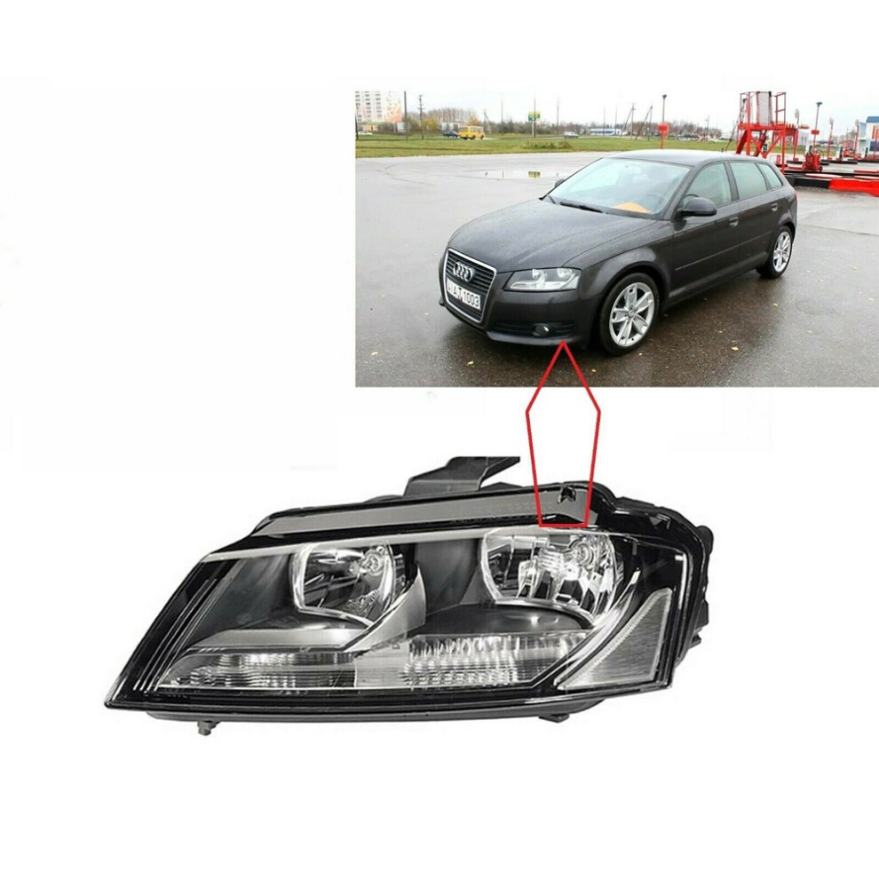 2008-2012 8P Headlight Headlamp Lampshade Front Passenger Side Near Left For Audi A3 6906143384011