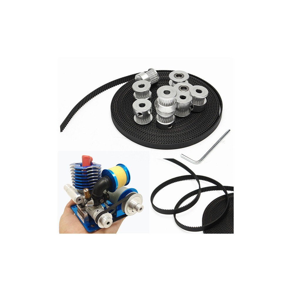 New 8Pcs Gt2 20T Bore 5Mm Timing Pulley With 5M Belt And 2Pcs Tensioner 623414384230