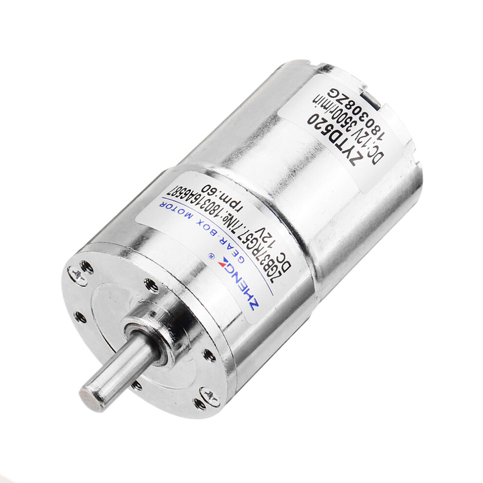 New Zhengke Zgb37rg 12V 60Rpm Reduction Motor Dc Gear Motor 37Mm Eccentric Shaft Output 623414393539