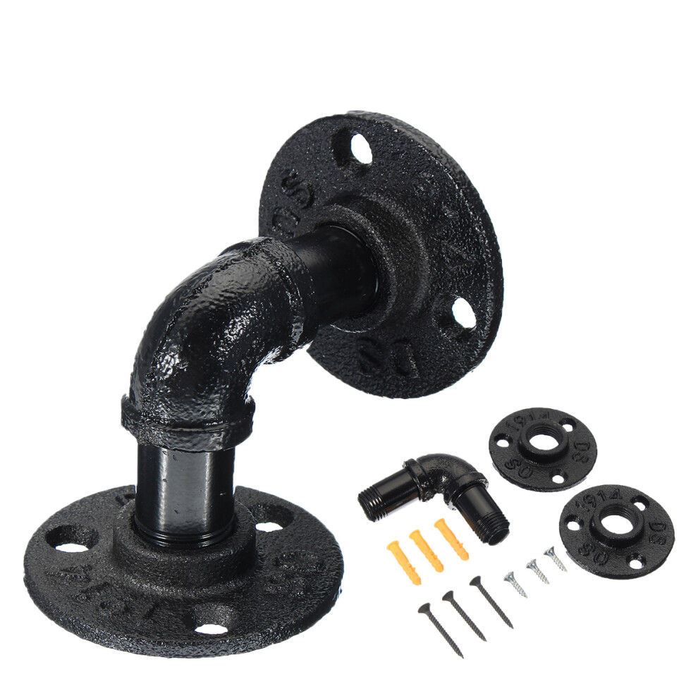 New 88Cm Retro Iron Flange Support Bracket Industrial Pipe Shelf Bracket 623414391368