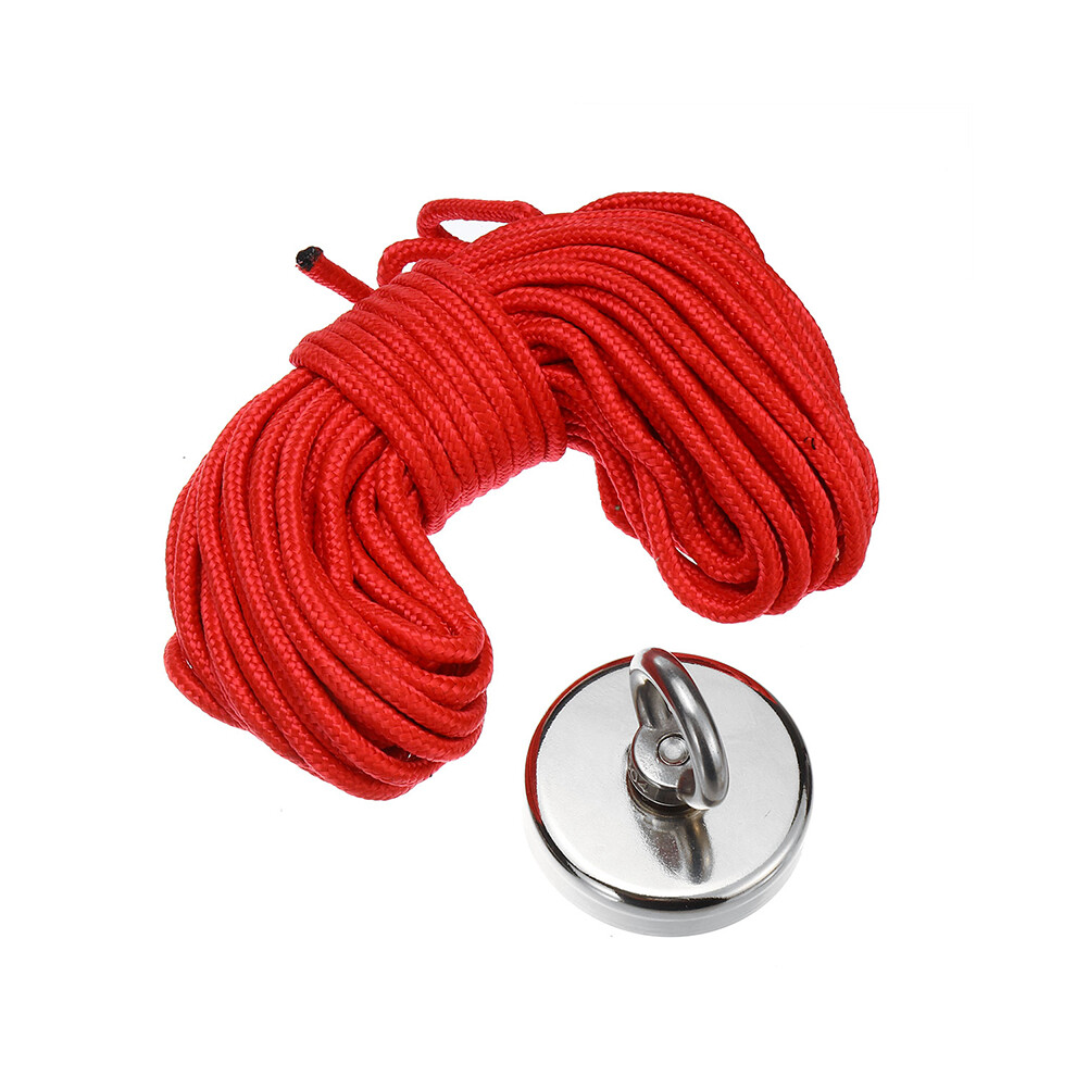 New D80mm 400Kg Strong Powerful Neodymium Recovery Magnet Salvage Tool Recovery Fishing Kits With 10M Rope 623414389204