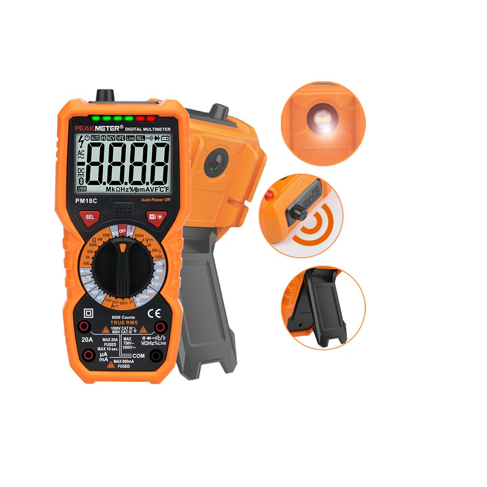 New Peakmeter Digital Multimeter Pm18c With True Rms Ac/Dc Voltage Resistance Capacitance Frequency Temperature Ncv Tester 623414398183