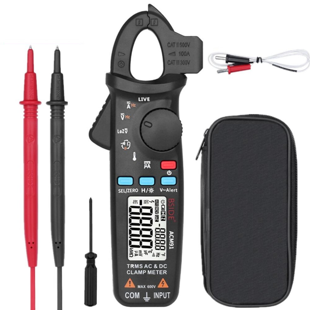 New Bside Acm91 Digital Ac/Dc Current Clamp Meter Auto-Range Car Repair Trms Multimeter Live Check Ncv Frequency Capacitor Tester Mustool 623414398398