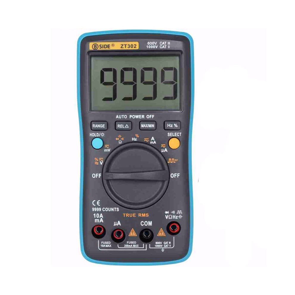 New Bside Zt302 Digital Multimeter True Rms 9999 Counts Led Backlight Ac Dc Voltage Current Resistance 623414398282