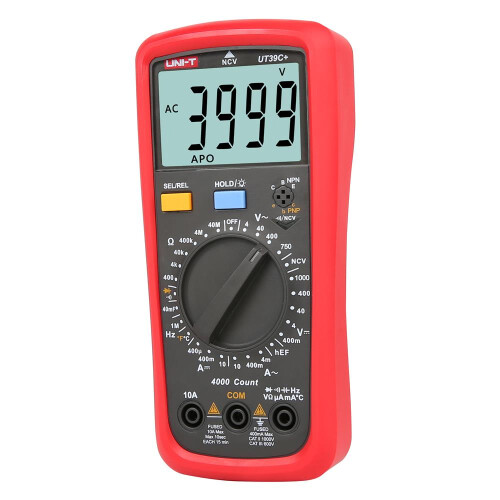 New UNI-T UT39C+ Digital Multimeter AC DC Volt Amp Ohm Capacitance Temp Hz Tester UT39C Plus Data Hold 2