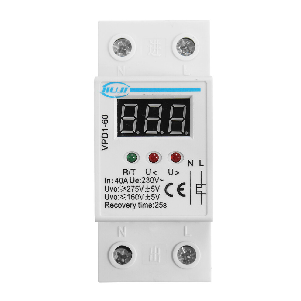 New Vpd1-60 40A 220V Over And Under Voltage Protective Device Automatic Reconnect Recovery 729601510014