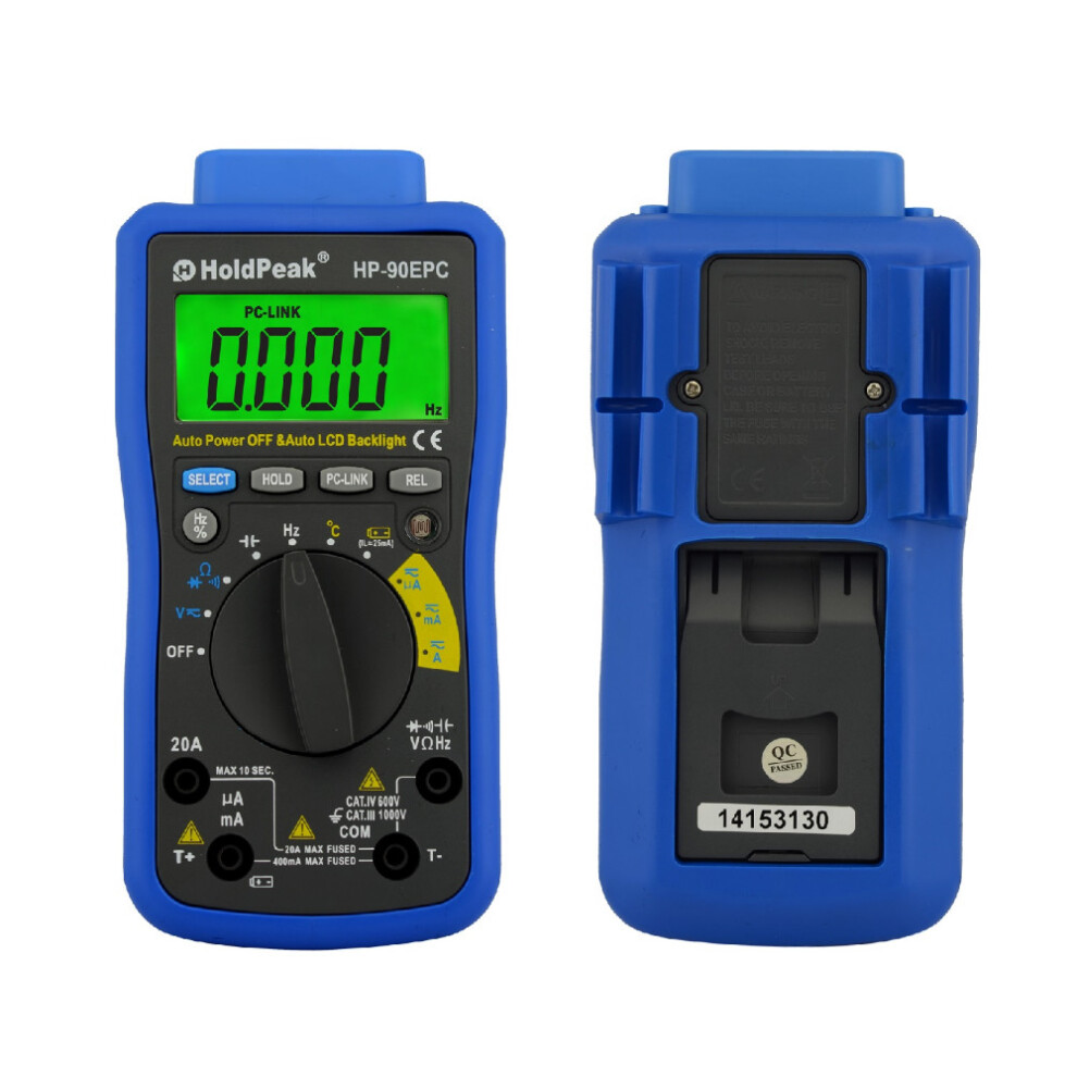 New Holdpeak Hp-90Epc 4000 Counts True Rms Digital Multimeter Battery Diode/ Hfe Tester With Usb/ Softw 623414398756