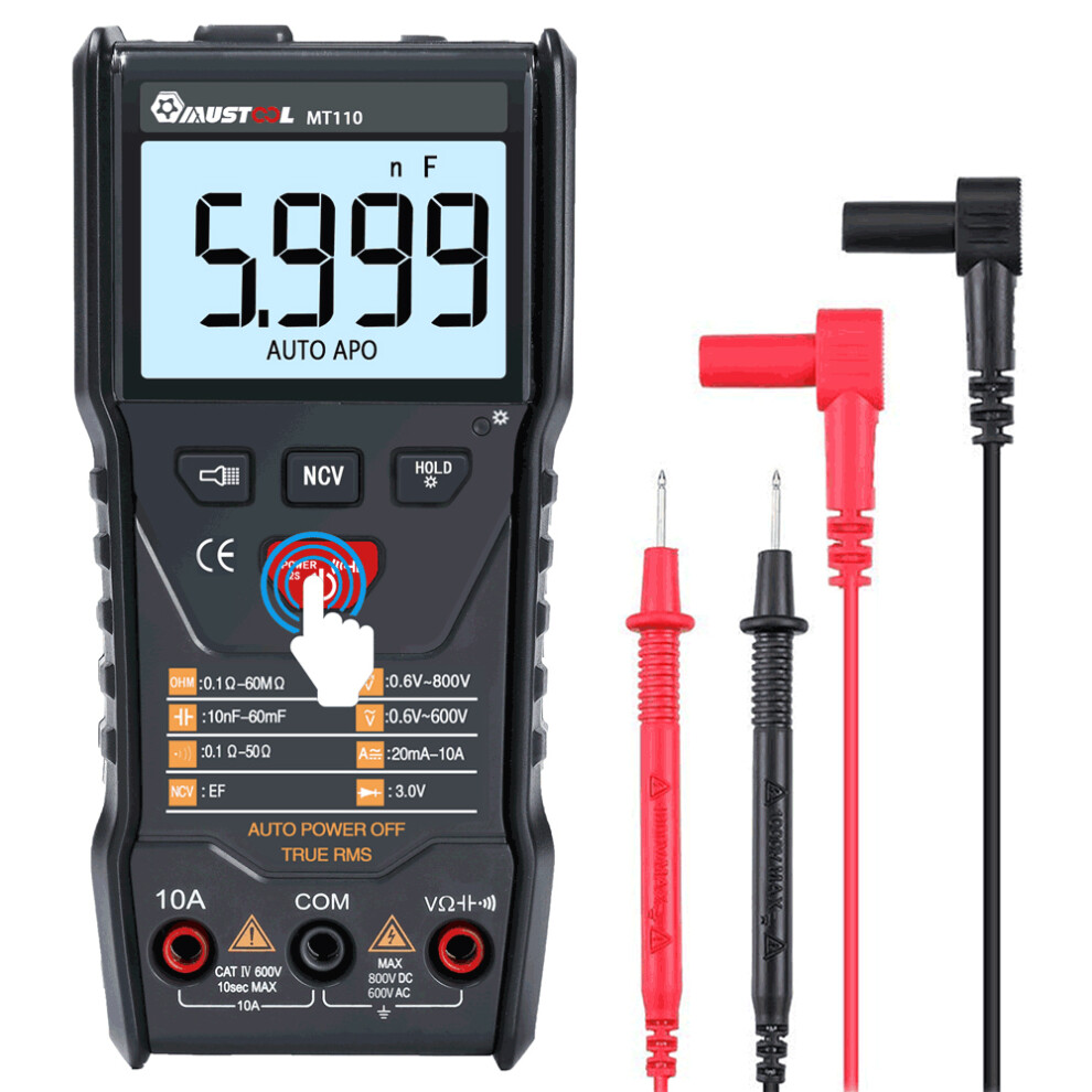 New Mustool Mt110 Auto Measure Multimeter True Rms Digital 6000 Counts Display Multimeter 623414396912
