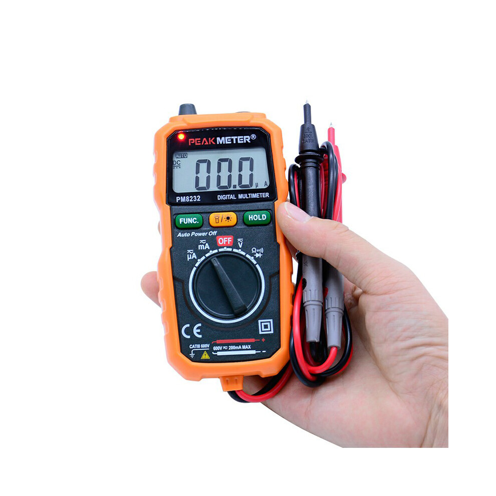 New Peakmeter Pm8232 Non-Contact Mini Digital Multimeter Dc Ac Voltage Current Tester Data Hold Ammeter Portable Voltage Meter 623414396967