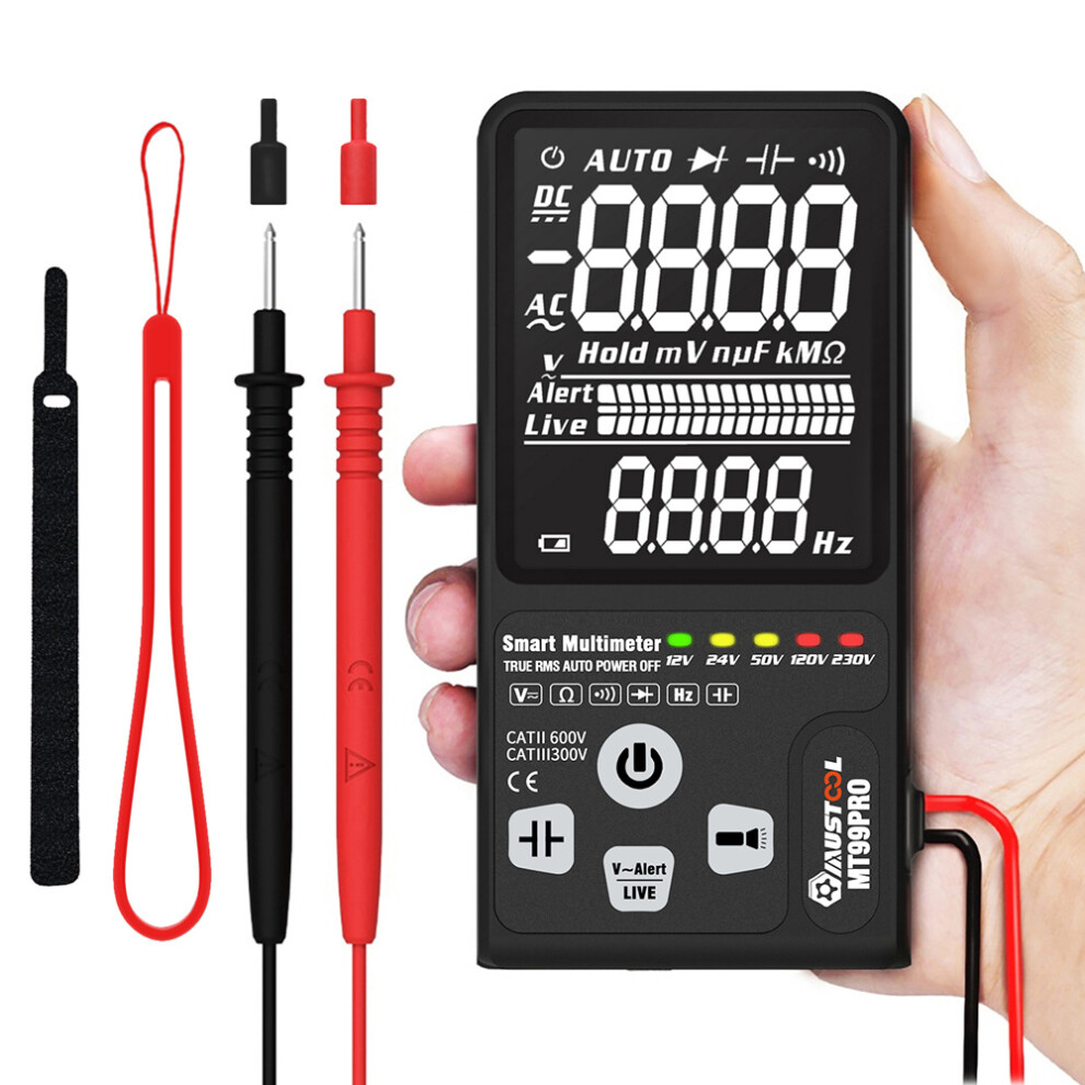 New Mustool Mt99pro Dual Mode Voltage Detection Intelligent True Rms Multimeter Voltage Detect Indicator Fully Auto-Range With Ultra-Large 623414396592