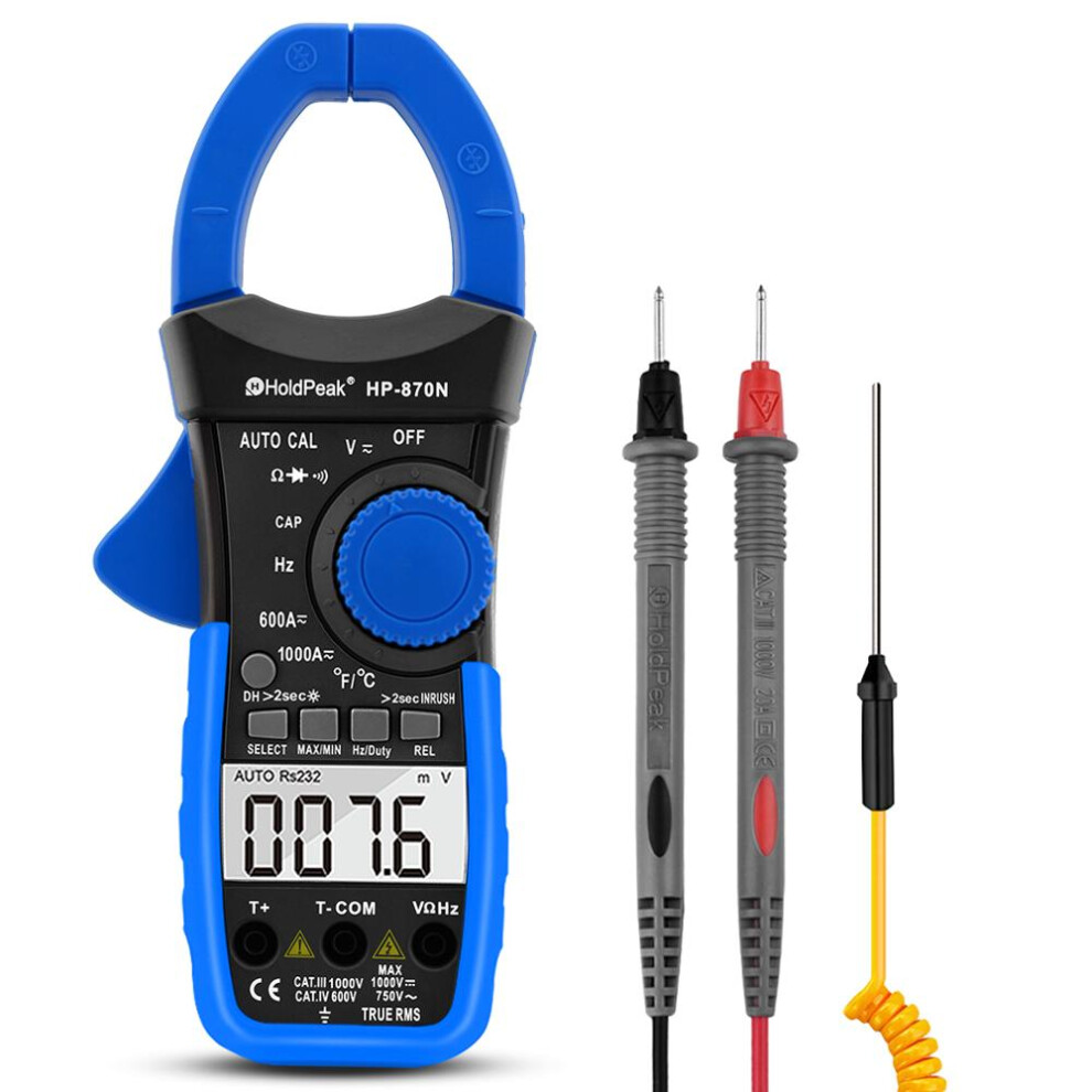 New Holdpeak Hp-870N Ac/Dc, Digital Clamp Meter Multimeter Voltage Meter Ampere Meter True Rms Frequency Data Hold 623414398817