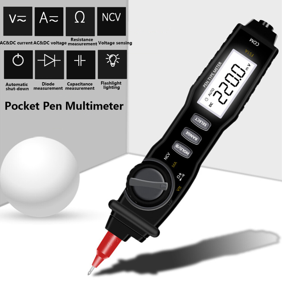 New True Rms 6000 Counts Digital Display Portable Pocket Pen Multimeter Multifunctional Digital Display Voltage And Current Meter 623414396363